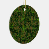 Digital Green Camouflage Accent im Holzlandstil Keramik Ornament (Rechts)