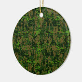 Digital Green Camouflage Accent im Holzlandstil Keramik Ornament (Links)