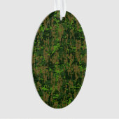 Digital Green Camouflage Accent im Holzlandstil Ornament (Vorderseite)