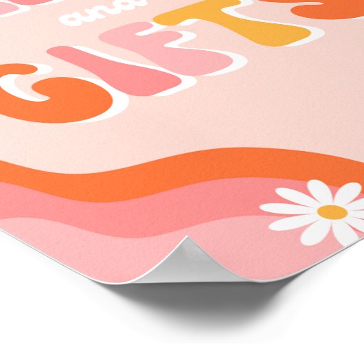 Digital Groovy Cards & Gifts Zeichen | Groovy Sign Poster (Ecke)