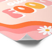 Digital Groovy Far Out Food Sign | Groovy Sign Poster (Ecke)