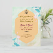 Digital Haldi Ceremony Invitations Einladung (Stehend Vorderseite)