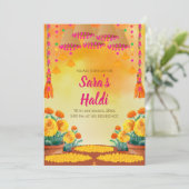 Digital Haldi Einladungen & Digital Mayoun einlade (Stehend Vorderseite)
