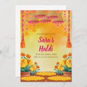 Digital Haldi Einladungen & Digital Mayoun einlade (Vorne/Hinten)