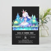 Digital Happy Princess Birthday Einladung (Stehend Vorderseite)