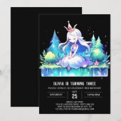 Digital Happy Princess Birthday Einladung (Vorne/Hinten)