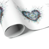 Digital Heart Sacred Geometry Heart Design  Geschenkpapier (Rolleneckpunkt)