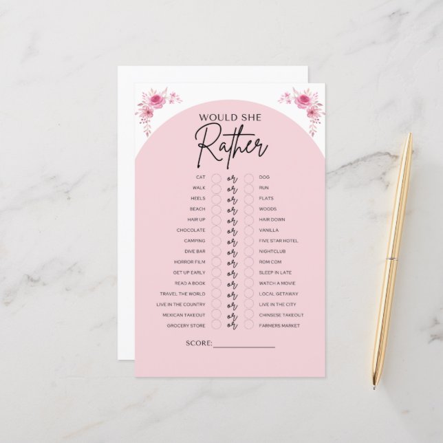 Digital Hens Party Game, Junggeselinnen-Abschied G (Vorderseite/Rückseite Beispiel)