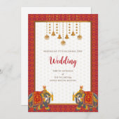 Digital Hindu Hochzeit Einladung Indische Hochzeit (Vorne/Hinten)