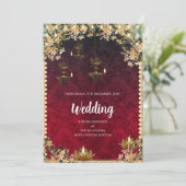 Digital Hindu Hochzeit Einladung Indische Hochzeit (Stehend Vorderseite)