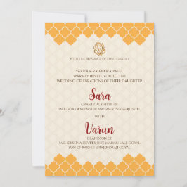 Digital Hindu Wedding Card Indische Hochzeitkarte Einladung