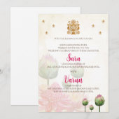 Digital Hindu Wedding Card Indische Hochzeitkarte Einladung (Vorne/Hinten)