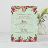 Digital Hindu Wedding Card Indische Hochzeitkarte Einladung (Stehend Vorderseite)