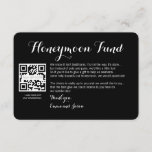 Digital Honeymoon Fund Hochzeit schwarz  Begleitkarte<br><div class="desc">Flitterwochen Fond beantragen Hochzeitseinzugskarte. Editierbare Hintergrundfarbe,  klicken Sie auf "Anpassen" und wählen Sie die Farbe,  die Sie möchten.</div>