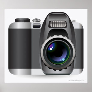 Digital-Illustration der Digitalkamera Poster