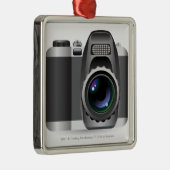 Digital-Illustration der Digitalkamera Silbernes Ornament (Rechts)