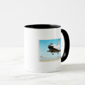 Digital-Illustration der Raumfähre Tasse (VorderseiteRechts)