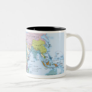 Digital-Illustration der Welt im Jahre 1900 Zweifarbige Tasse