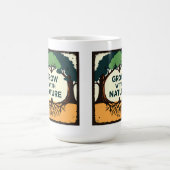 Digital Illustration of Stylized Tree with Roots a Kaffeetasse (Mittel)