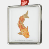 Digital-Illustration von Koi Karpfen Silbernes Ornament (Links)
