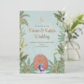 Digital Indian Wedding Einladungen & Hindu Einladu (Stehend Vorderseite)