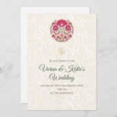 Digital Indian Wedding Einladungen & indische Einl (Vorne/Hinten)