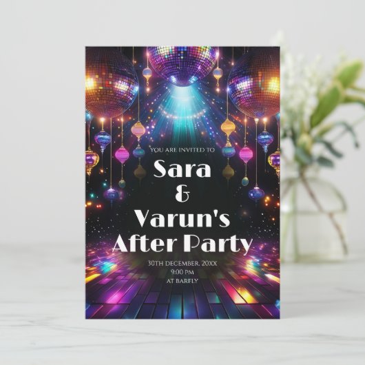 Digital Indian Youngsters Party laden & Hochzeit e Einladung (Stehend Vorderseite)
