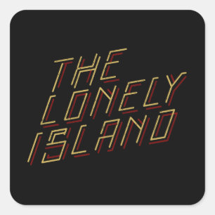 Digital-Insel Quadratischer Aufkleber