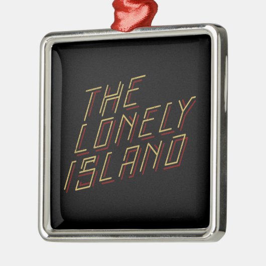 Digital-Insel Silbernes Ornament (Links)