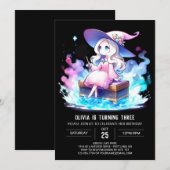 Digital Little Wizard Geburtstag Einladung (Vorne/Hinten)