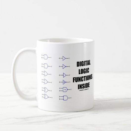 Digital-Logik-Funktions-Innere (Computer) Kaffeetasse (Links)