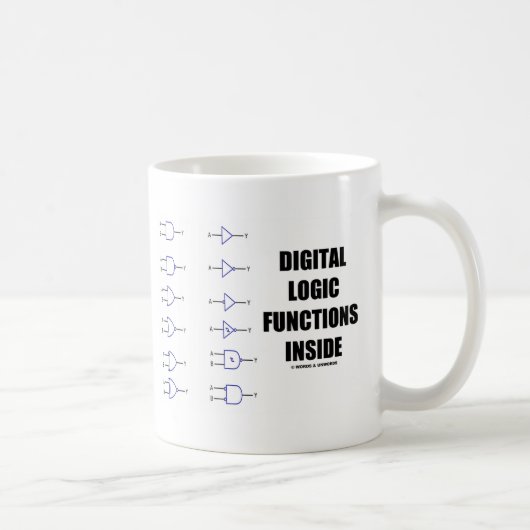 Digital-Logik-Funktions-Innere (Computer) Kaffeetasse (Rechts)