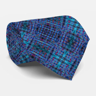 Digital Loom Micro Weave - Azure & Indigo Krawatte