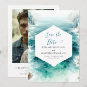 Digital Lovely Nautical Wedding Save The Date (Vorne/Hinten)