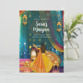 Digital Maiyan lädt als Pithi-Einladungen ein Einladung (Stehend Vorderseite)