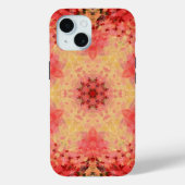 Digital Mandala Gelb, Rosa und Rot Case-Mate iPhone Hülle (Rückseite)