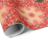 Digital Mandala Gelb, Rosa und Rot Geschenkpapier (Rolleneckpunkt)