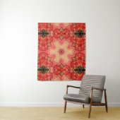 Digital Mandala Gelb, Rosa und Rot Wandteppich (Beispiel)