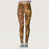 Digital Mandala Gelb rot und Lila Leggings (Vorderseite)