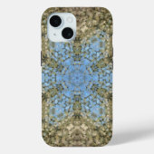 Digital Mandala Gelb und Blau Case-Mate iPhone Hülle (Rückseite)