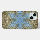 Digital Mandala Gelb und Blau Case-Mate iPhone Hülle (Rückseite (Horizontal))