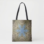 Digital Mandala Gelb und Blau Tasche (Vorderseite)