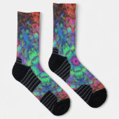 Digital Mandala Green Blue Orange und Pink Socken (Rechts)