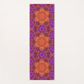 Digital Mandala Orange Blue und Lila Yogamatte (Vorderseite)