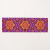 Digital Mandala Orange Blue und Lila Yogamatte (Vorderseite (Horizontal))