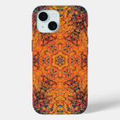 Digital Mandala Orange Blue und Yellow Case-Mate iPhone Hülle (Rückseite)