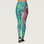 Digital Mandala Red Green und Blue Leggings (Rückseite)
