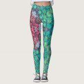 Digital Mandala Red Green und Blue Leggings (Vorderseite)