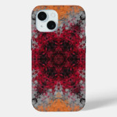 Digital Mandala Red Orange und Blue Case-Mate iPhone Hülle (Rückseite)