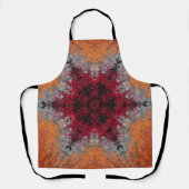Digital Mandala Red Orange und Blue Schürze (Vorderseite)
